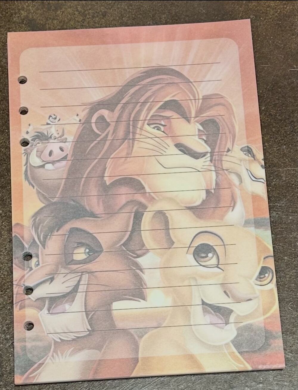 Lion King Size A5 Refill Stationery Paper (50 Sheets)